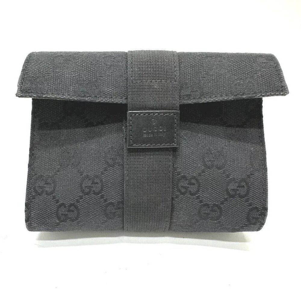 GUCCI  GG Cosmetics Pouch Pouch GG Canvas Black